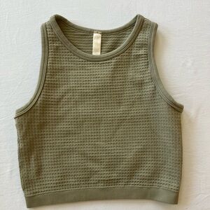 Olive Green Crop Top
